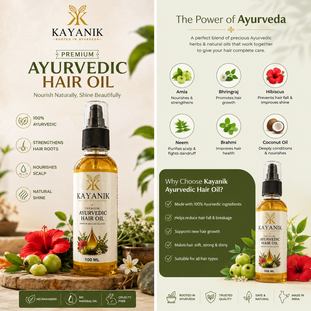 Kayanik Premium Ayurvedic Hair Oil – 100 ML